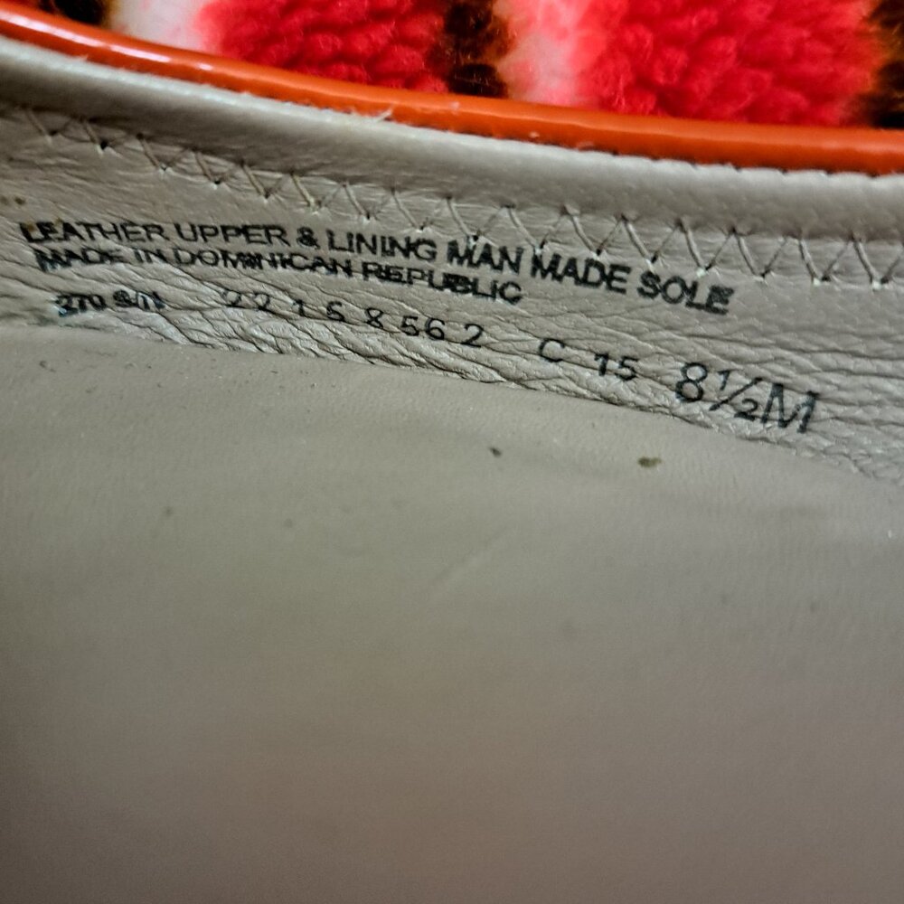 %Tory Burch Gold 'reva' Ballet Flat Orange Patent Leather Shoe Size 8.5M / D3 - Picture 7 of 11